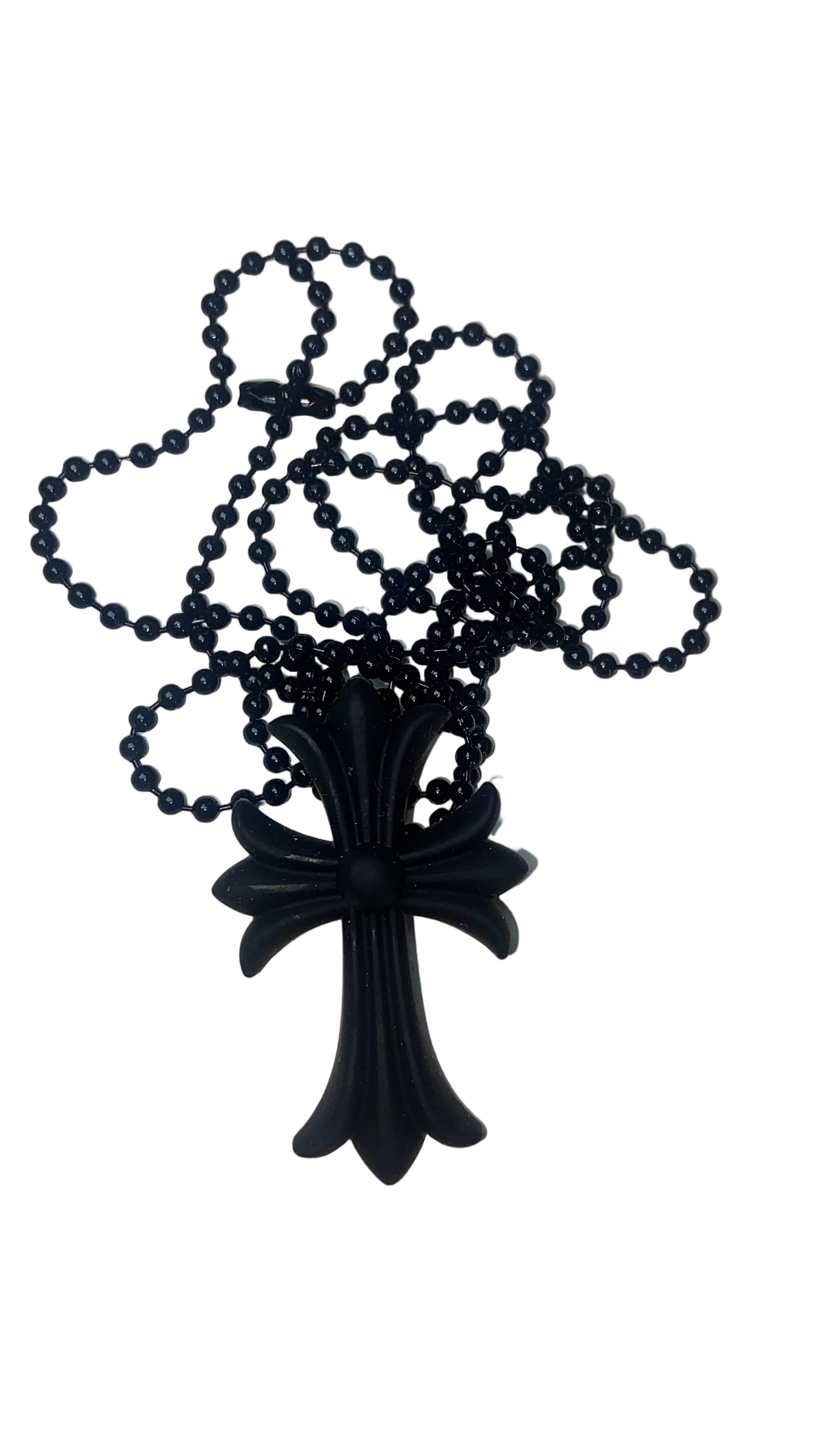 Black cross necklace