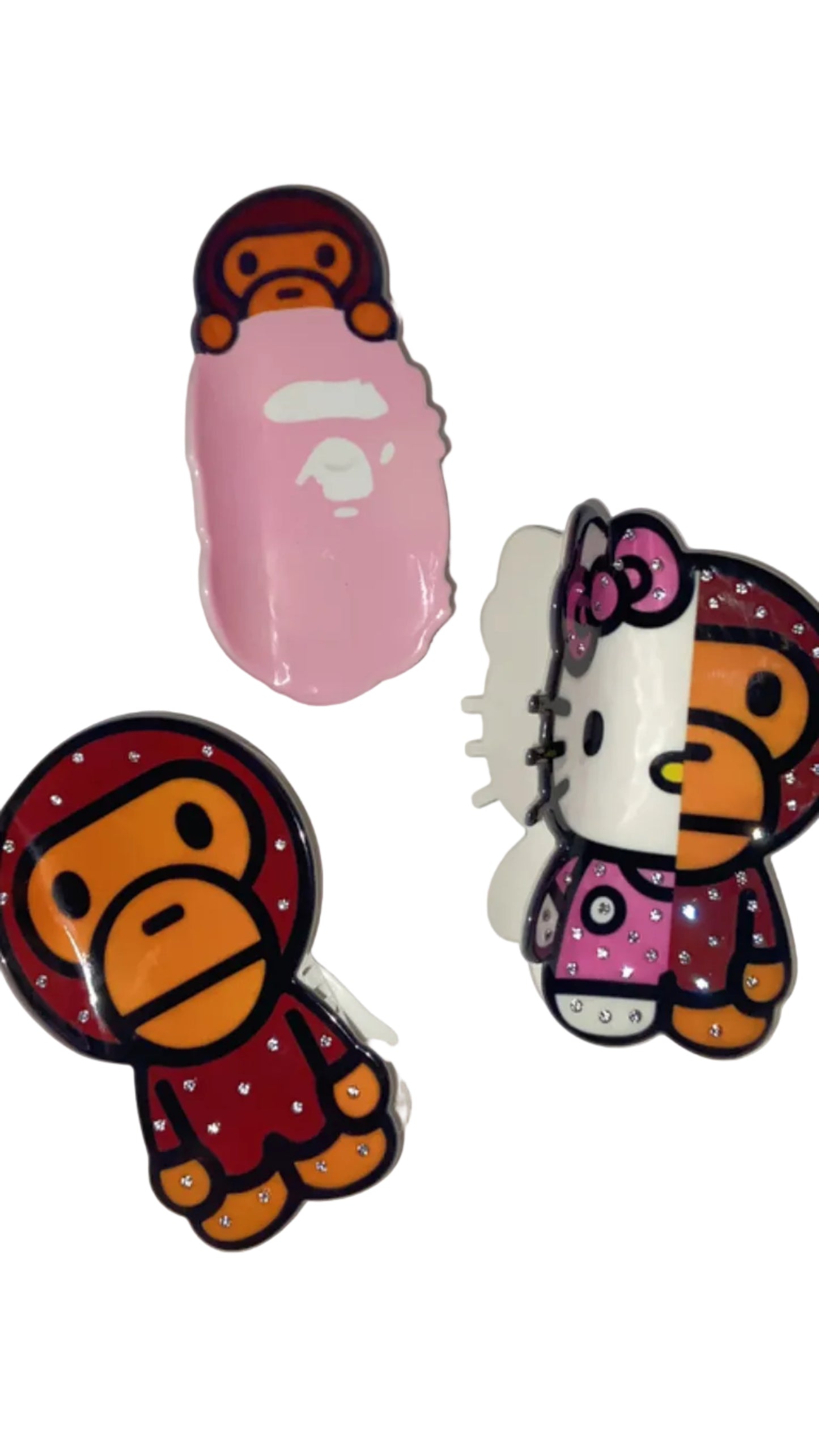 3 Pack “Crazy Rich” Claw clips