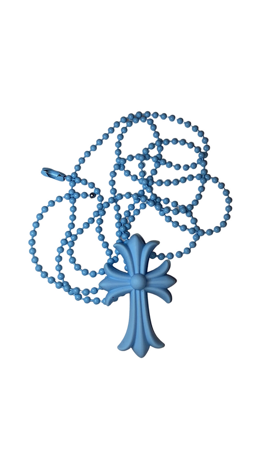 Blue cross necklace