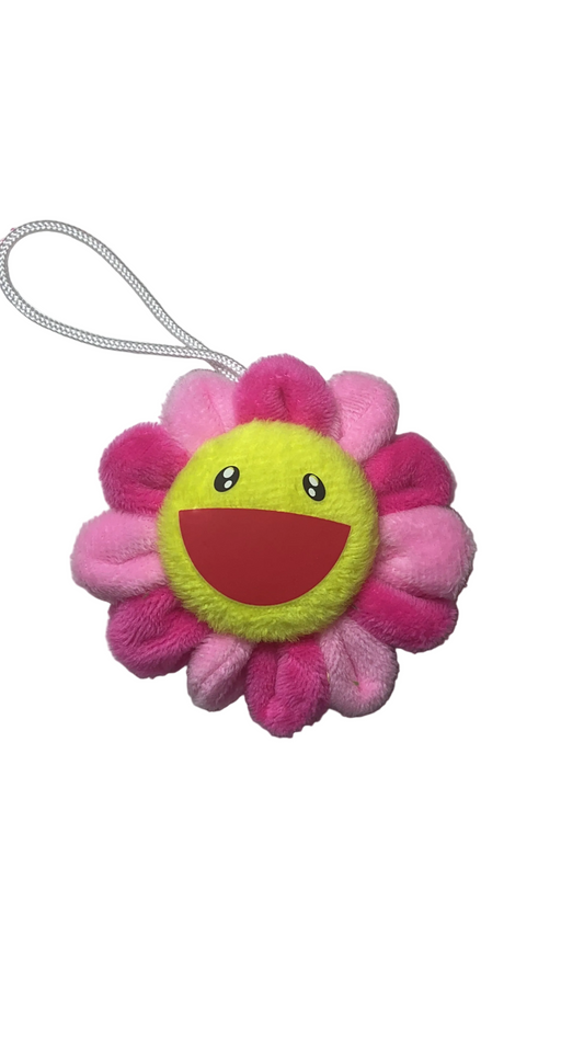 Pink flower keychain